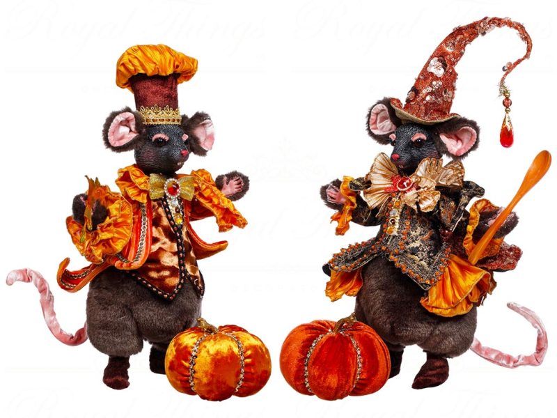Mr 51 64024 Mark Roberts Halloween Dolls Halloween Mice Doll Orange Black