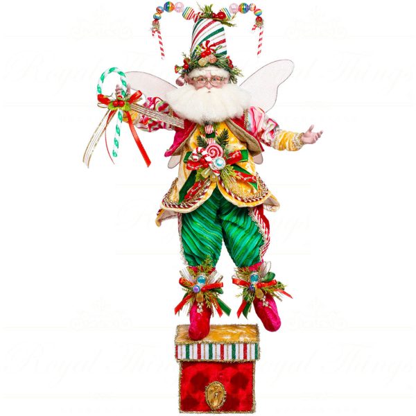 Mr 51 64030 Mark Roberts Christmas Decorative Items Candy Dandy Fairy Stocking Holder Green Red