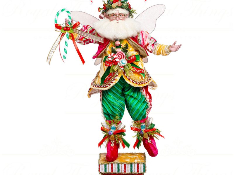Mr 51 64030 Mark Roberts Christmas Decorative Items Candy Dandy Fairy Stocking Holder Green Red