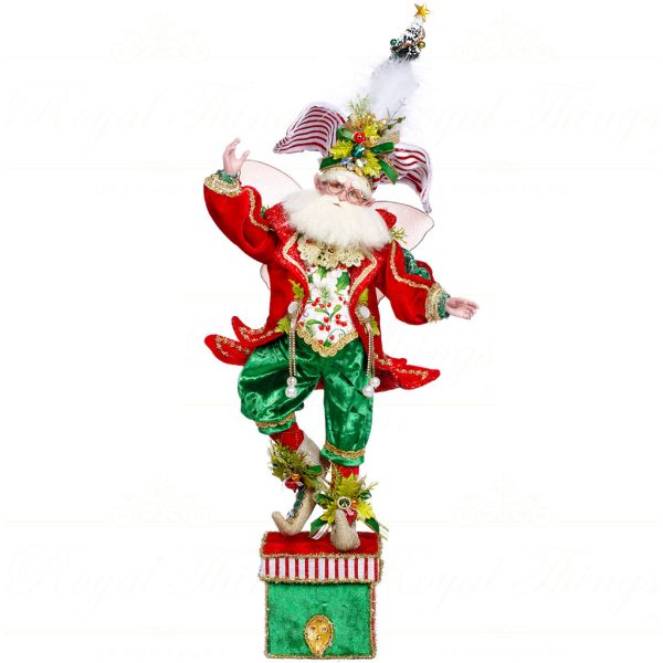 Mr 51 64032 Mark Roberts Christmas Decorative Items Xmas Party Fair Stocking Holder Green Red White