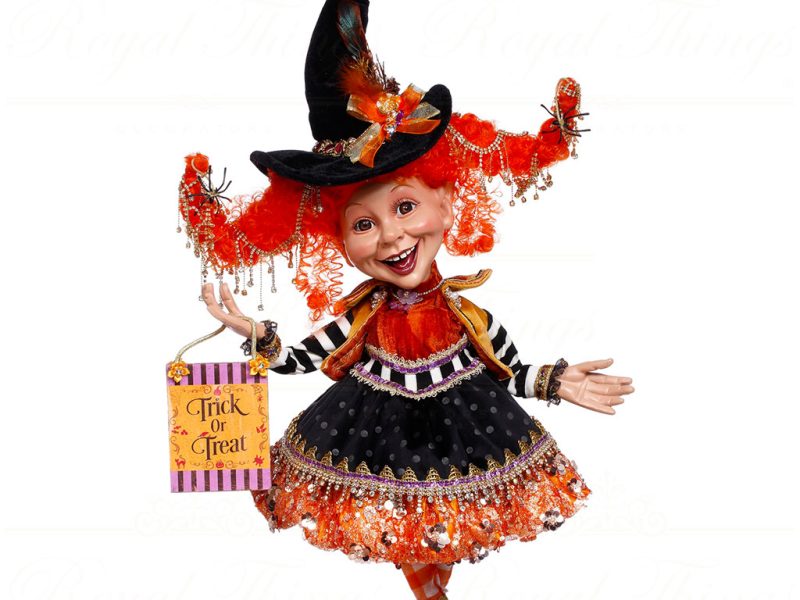 Mr 51 64042 Mark Roberts Halloween Dolls Medium Trick Or Treat Doll Orange Black