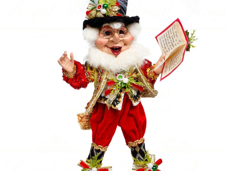 Mr 51 64056 Mark Roberts Christmas Dolls Small Xmas Carol Elf Doll Green Red White