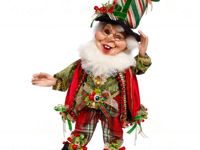 Mr 51 64062 Mark Roberts Christmas Dolls Medium Xmas Present Elf Doll Green Red White