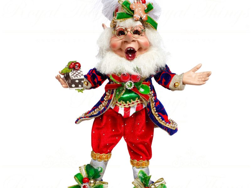 Mr 51 64068 Mark Roberts Christmas Dolls Small Cookies And Milk Elf Doll Red Green White