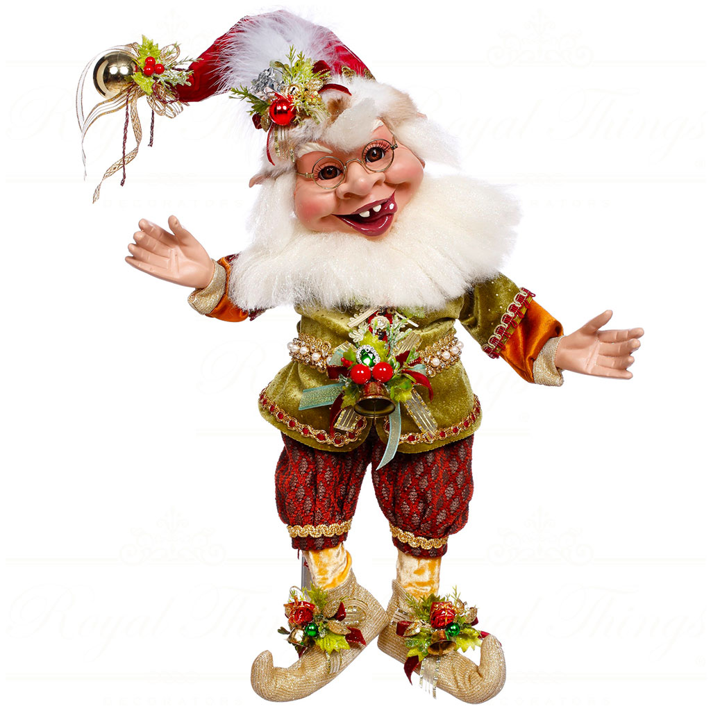 MR 51 64094 mark roberts christmas dolls small santas helper elf doll green brown red Mr 51 64094 Mark Roberts Christmas Dolls Small Santa's Helper Elf Doll Green Brown Red