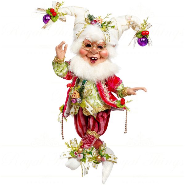 Mr 51 64098 Mark Roberts Christmas Dolls Small Raspberry Cookie Elf Doll Red Green Purple