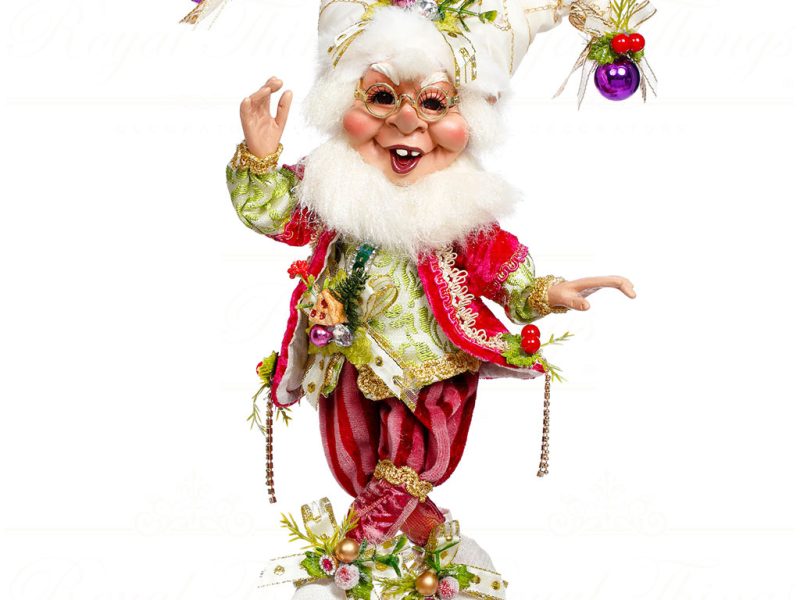 Mr 51 64098 Mark Roberts Christmas Dolls Small Raspberry Cookie Elf Doll Red Green Purple