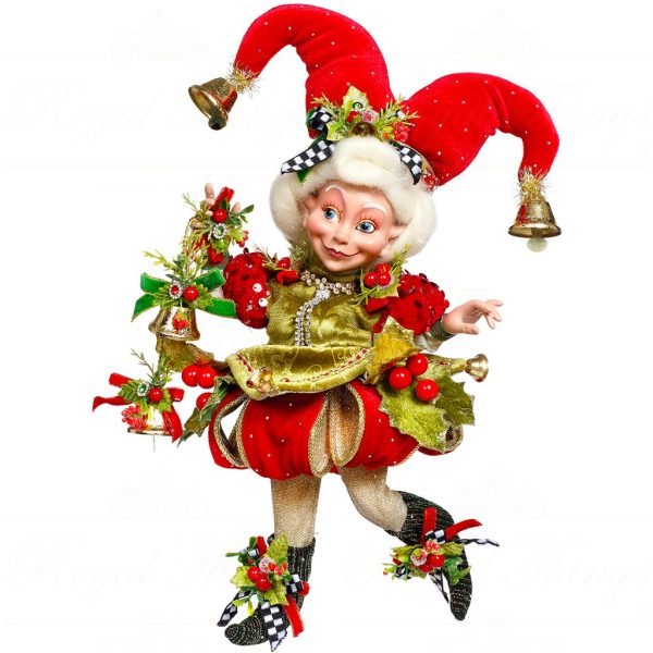 Mr 51 64102 Mark Roberts Christmas Dolls Small Holly Belle Elf On Base Tabletop Green Red