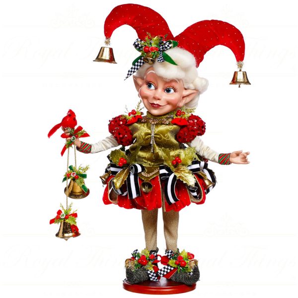 Mr 51 64104 Mark Roberts Christmas Dolls Medium Holly Belle Elf On Base Tabletop Green Red