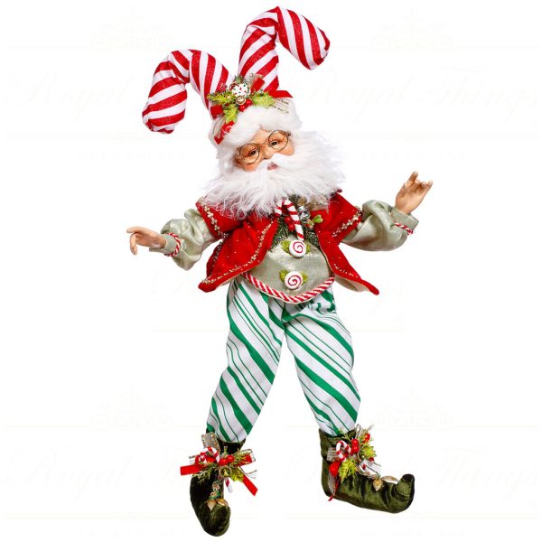 Mr 51 64128 Mark Roberts Christmas Dolls Small North Pole Candy Cane Elf Doll Red Green White