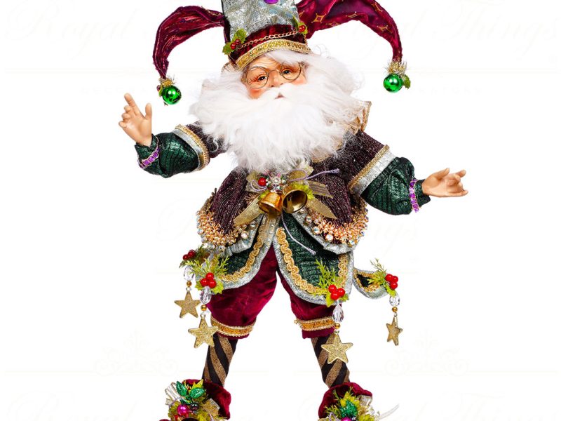 Mr 51 64132 Mark Roberts Christmas Dolls Small North Pole Festivities Elf Doll Purple Burgundy Green