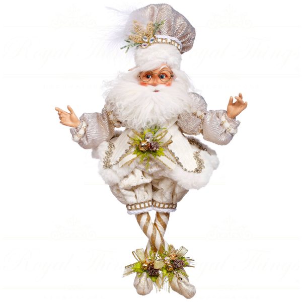 Mr 51 64154 Mark Roberts Christmas Dolls Medium North Pole White Xmas Elf Doll White Cream Gold