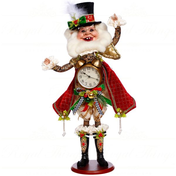 Mr 51 64172 Mark Roberts Christmas Dolls Medium Xmas Clock Elf Doll Red Gold Green