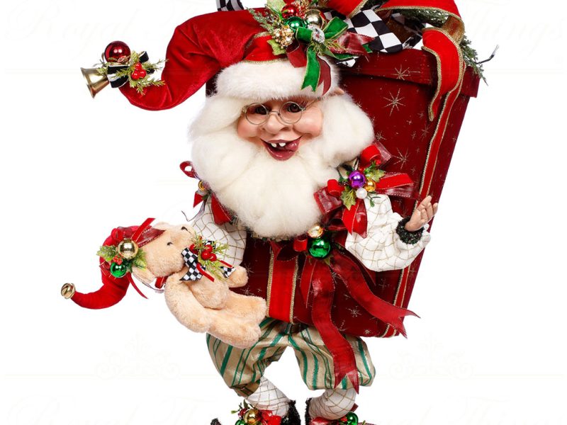 Mr 51 64174 Mark Roberts Christmas Dolls Medium Xmas Present Elf Doll Red White Green