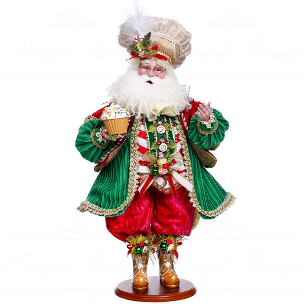 Mr 51 64180 Mark Roberts Christmas Dolls Cupcake Santa Doll Red Green White