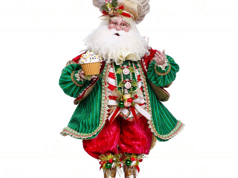 Mr 51 64180 Mark Roberts Christmas Dolls Cupcake Santa Doll Red Green White
