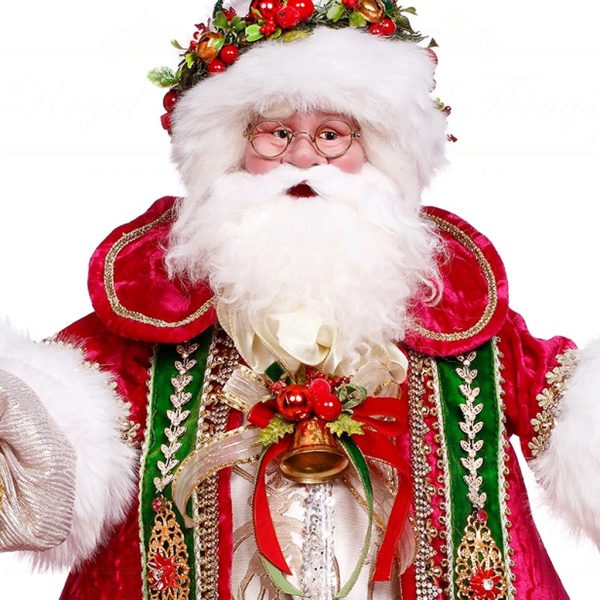 Mr 51 64182 Mark Roberts Christmas Dolls Jolly Ole St. Nick Doll Red Green White Closeup