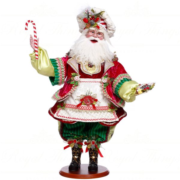 Mr 51 64188 Mark Roberts Christmas Dolls Sweet Shoppe Santa Doll Pink Green Red