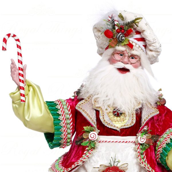 Mr 51 64188 Mark Roberts Christmas Dolls Sweet Shoppe Santa Doll Pink Green Red Closeup