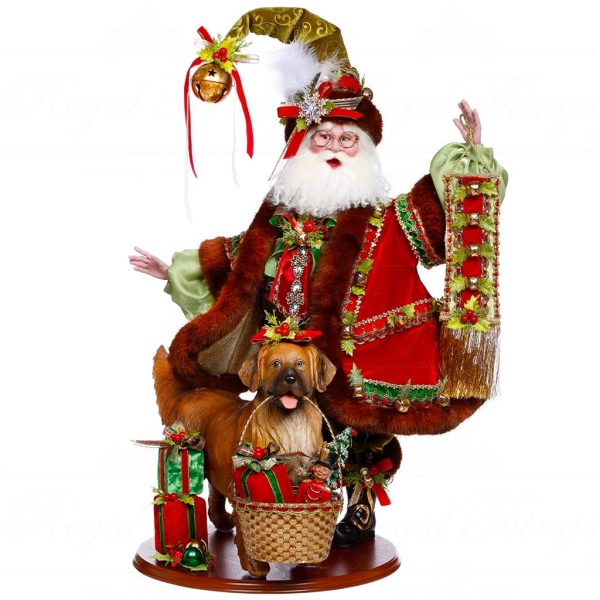Mr 51 64212 Mark Roberts Christmas Dolls Sleighride Santa Doll Brown Red Green