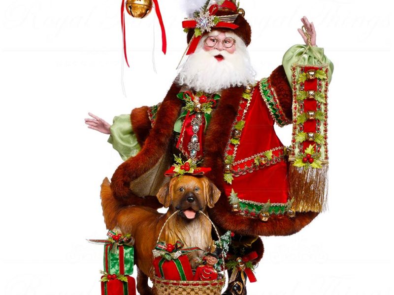Mr 51 64212 Mark Roberts Christmas Dolls Sleighride Santa Doll Brown Red Green