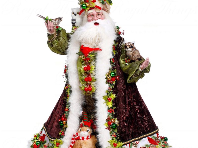 Mr 51 64222 Mark Roberts Christmas Dolls Santa And Friends Doll Brown Green White