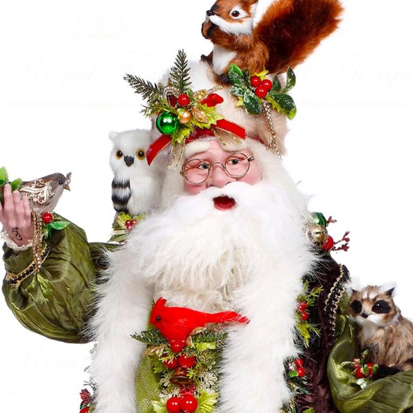 Mr 51 64222 Mark Roberts Christmas Dolls Santa And Friends Doll Brown Green White Closeup