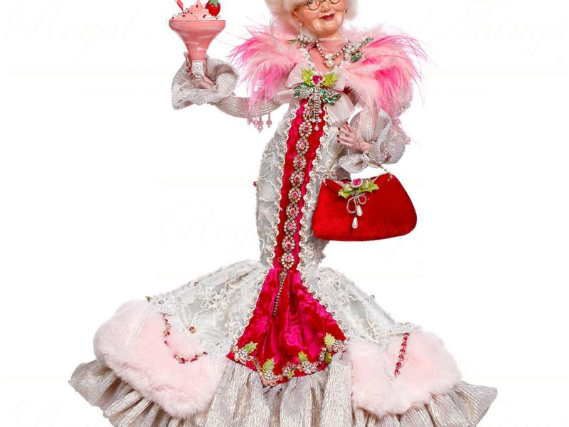 Mr 51 64226 Mark Roberts Christmas Dolls Prissy Mrs Claus Doll Pink White Red
