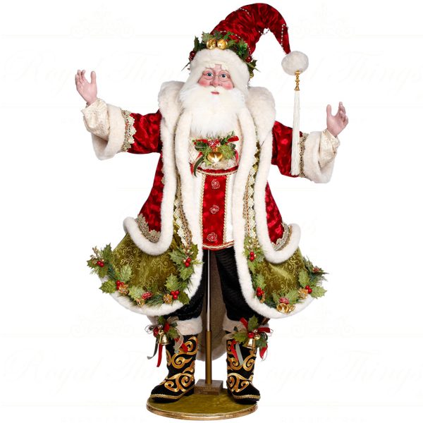 Mr 51 64244 Mark Roberts Christmas Dolls December 25 Santa Life Size Doll Green Red White