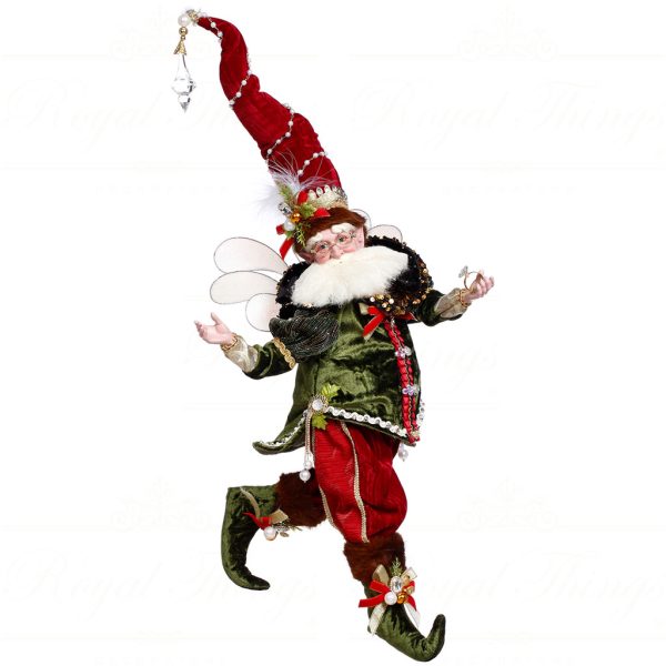 Mr 51 64316 Mark Roberts Christmas Dolls Large Diamond And Jewels Fairy Doll Green Red
