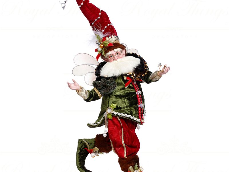 Mr 51 64316 Mark Roberts Christmas Dolls Large Diamond And Jewels Fairy Doll Green Red