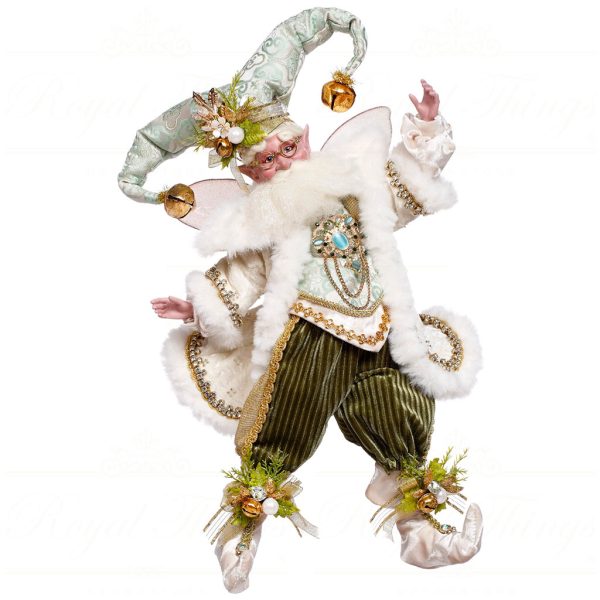 Mr 51 64352 Mark Roberts Christmas Dolls Small Joyeux Noel Fairy Doll Whte Green Gold