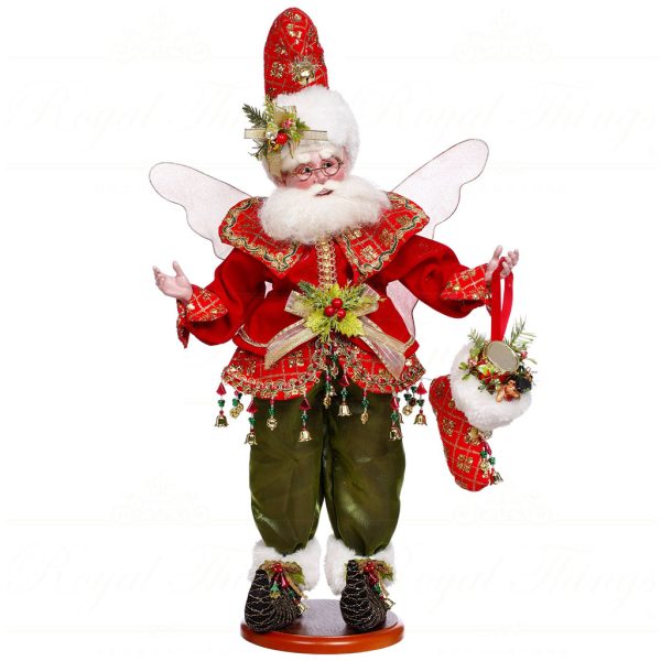 Mr 51 64438 Ce Mark Roberts Christmas Dolls Stocking Stuffing Fairy On Base Tabletop Red Green White