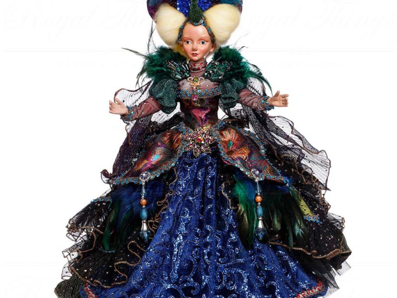 Mr 51 64514 Mark Roberts Maison Du Soleil Christmas Dolls Peacock Queen Doll Blue Multi