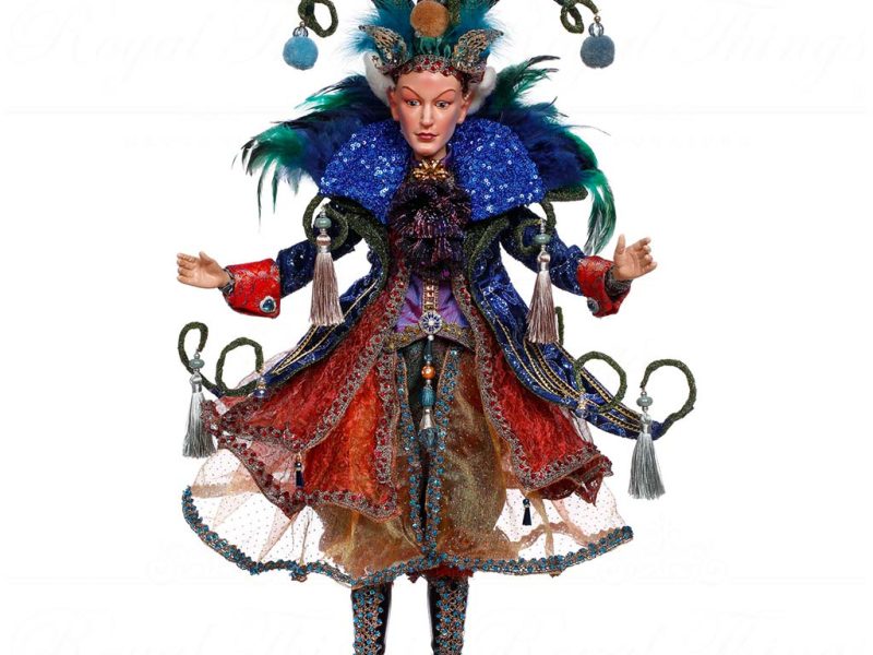 Mr 51 64518 Mark Roberts Maison Du Soleil Christmas Dolls Peacock Prince Of Paris Doll Blue Multi