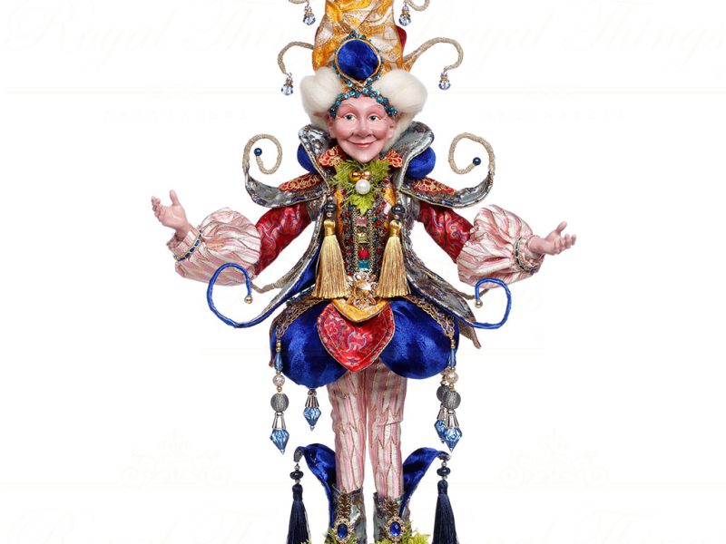 Mr 51 64520 Mark Roberts Maison Du Soleil Christmas Dolls Venetian Jester Doll Blue Pink