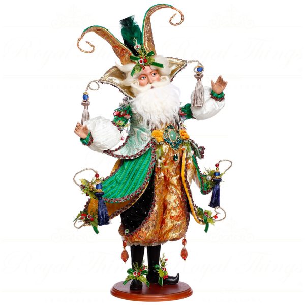 Mr 51 64522 Mark Roberts Maison Du Soleil Christmas Dolls Venetian Jester Santa Doll Green Gold Multi