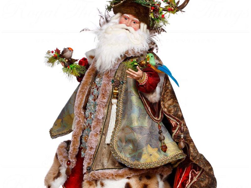 Mr 51 64534 Mark Roberts Maison Du Soleil Christmas Dolls Father Xmas Doll Brown Green