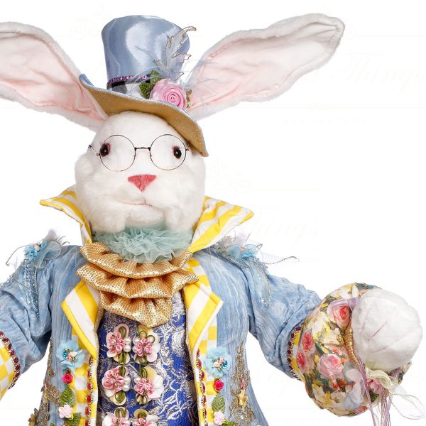 Mr 5163892 Mark Roberts Spring Dolls Master Of Ceremonies Rabbit Blue Yellow Pink Closeup