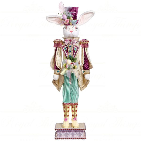 Mr 5163910 Mark Roberts Spring Dolls Medium Rabbit Nutcracker Green Purple Yellow