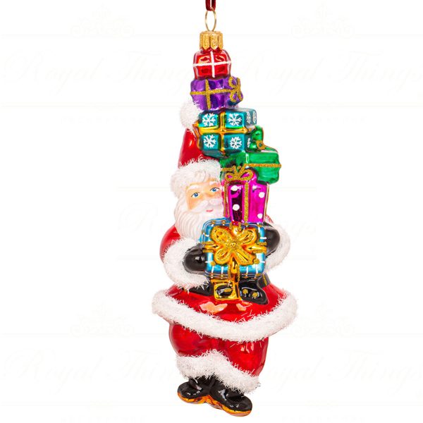 Pga B5041 Polish Glass Art Christmas Ornaments Santa Sky High Christmas Haul Red Green White