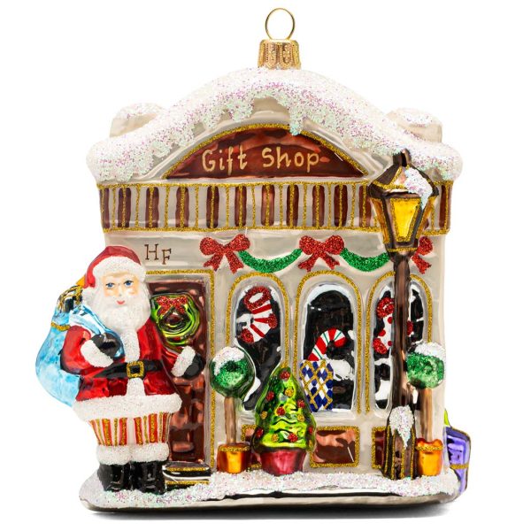 Pga B6001 Polish Glass Art Christmas Ornaments Glass Santa S Joyfull Giftshop Red White