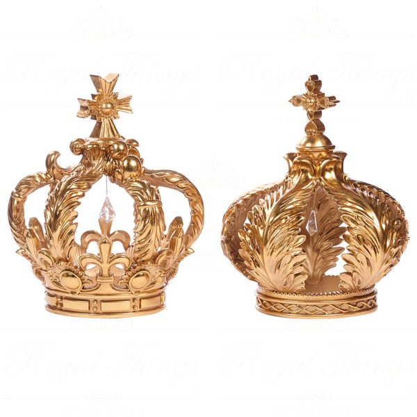 S 30756 Goodwill Christmas Decorative Items Open Xl Ornamental Crown Display Gold