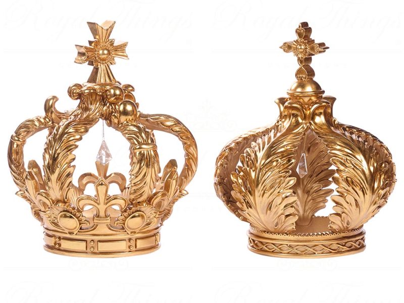 S 30756 Goodwill Christmas Decorative Items Open Xl Ornamental Crown Display Gold