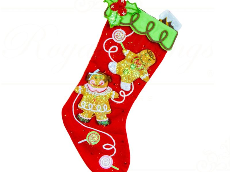 Tr 13660 Katherine S Collection Christmas Stockings Santa S Gingerbread Stocking Red Green Brown