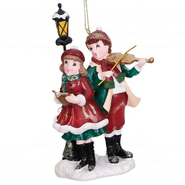 Tr 18024 Goodwill Christmas Ornaments Song For Season Carol Singers Ornament Burgundy Green White B