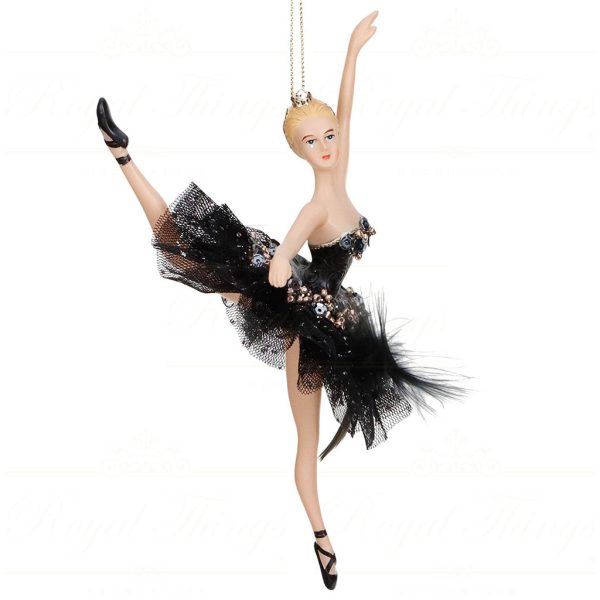 Tr 18033 Goodwill Christmas Ornaments Tulle Swan Ballerina Ornament Black