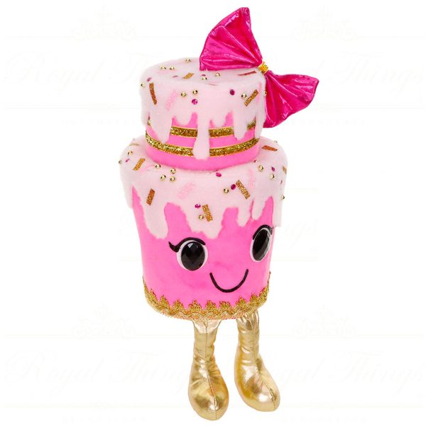Tr 18035 Goodwill Christmas Decorative Items Fabric Miss Trendy Candy Cake Tabletop Pink Gold White