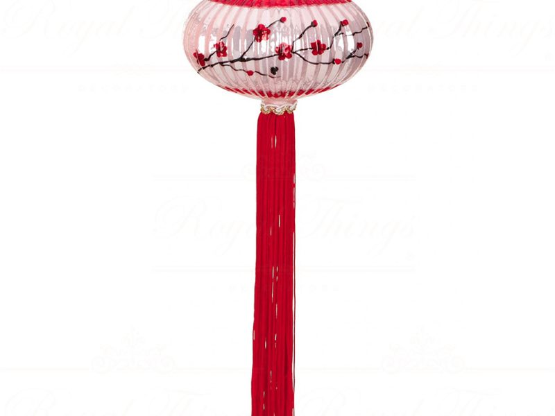 Tr 18064 Goodwill Christmas Ornaments Glass Oriental Lantern With Tassel Ornament Red Pink Vari Round