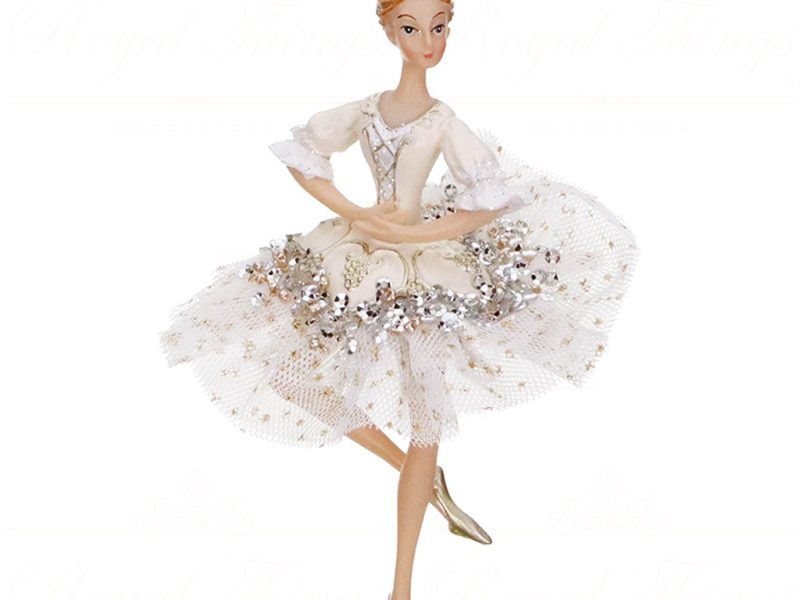 Tr 18127 Goodwill Christmas Ornaments Tulle Princess Ballerina Ornament Cream Champagne Closed